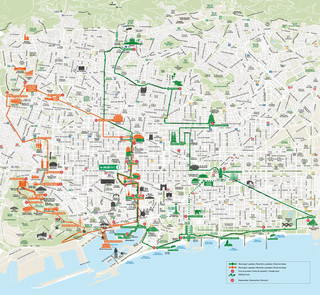 Carte de bus touristique et hop on hop off bus tour de Barcelona City Tour