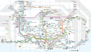 Carte du reseau de train de banlieue rodalies et cercanÃ­as de Barcelone